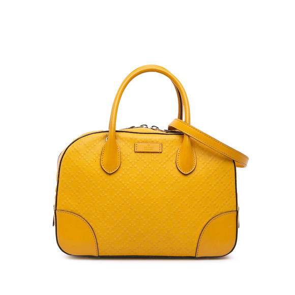 Pre-Loved Gucci Diamante Bright Leather Satchel - Picture 1 of 12